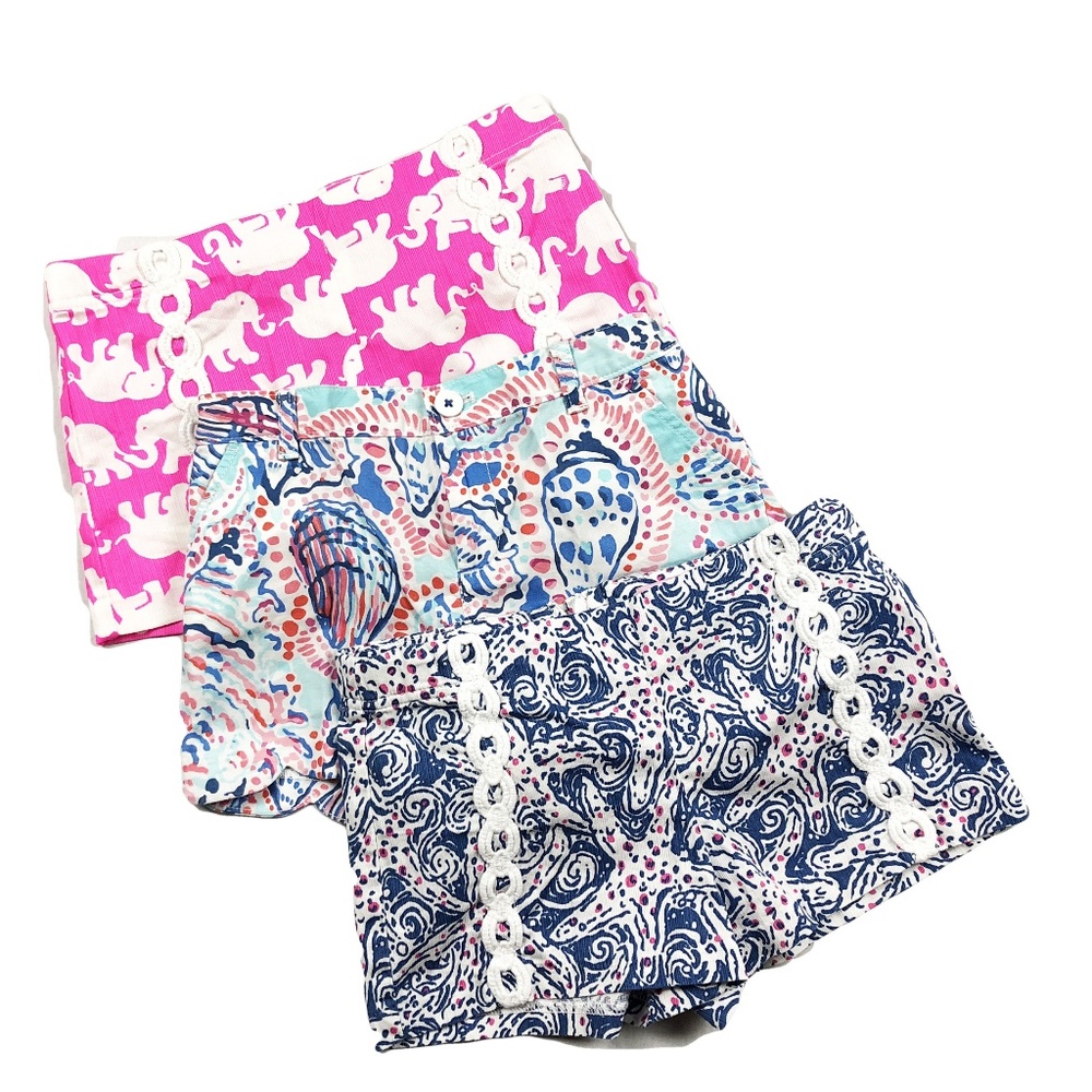 LIlly Pulitzer 10 Shorts Lot of 3 Little Liza